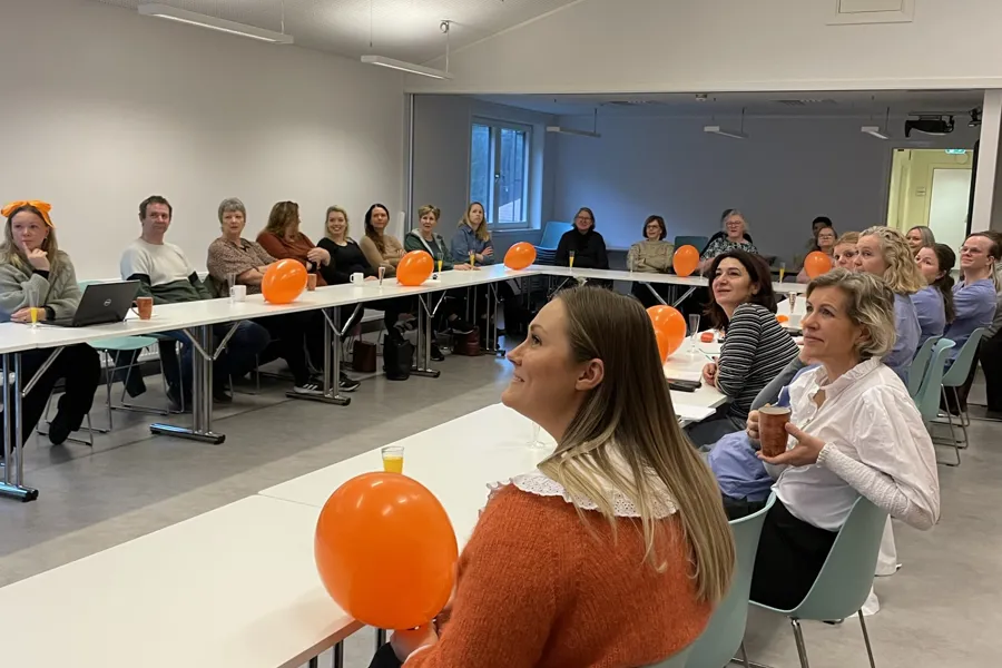 Ansatte sitter og hører om Brighter Age